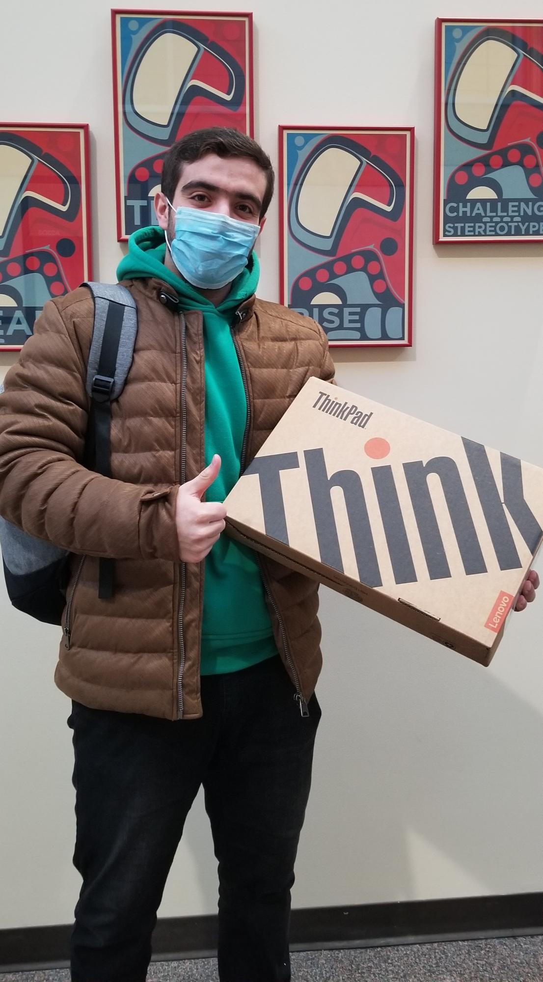 Student with Thinkpad