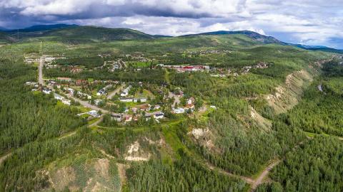 Aerial photo of Faro, Yukon